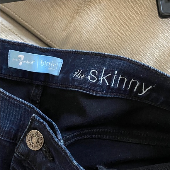 7 For All Mankind Maternity Jeans The Skinny Dark Wash High Waisted Jeans 32 - Picture 8 of 11